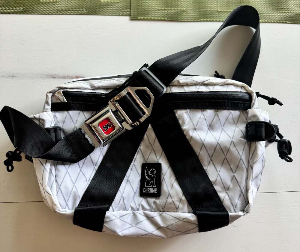 Chrome Industries Tensile Sling Bag Hip Bag- White/Grey Diamond Pattern
